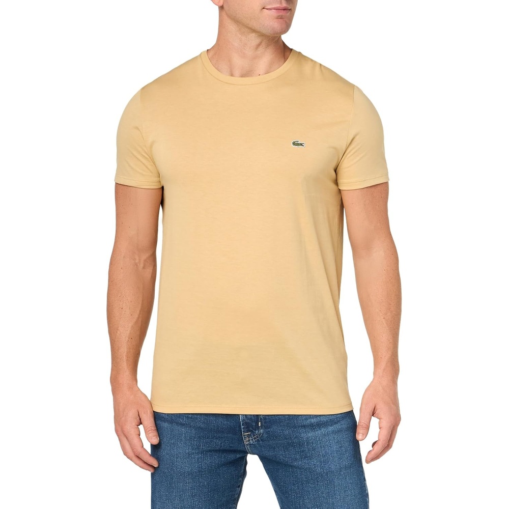 image:imageLacoste Mens Short Sleeve Pima Jersey Crew Neck TeeCroissant