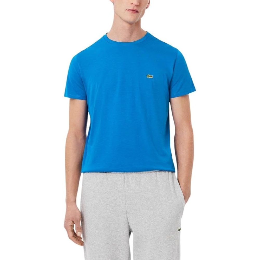image:imageLacoste Mens Short Sleeve Pima Jersey Crew Neck TeeGipsy Blue