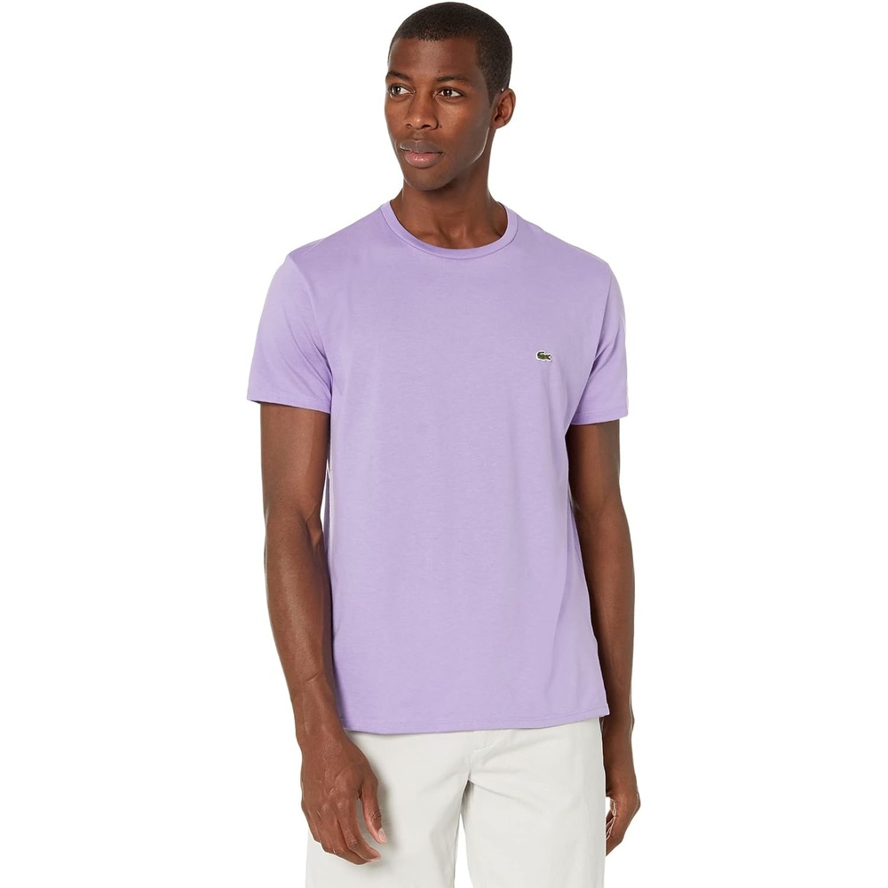image:imageLacoste Mens Short Sleeve Pima Jersey Crew Neck TeeNeva Purple
