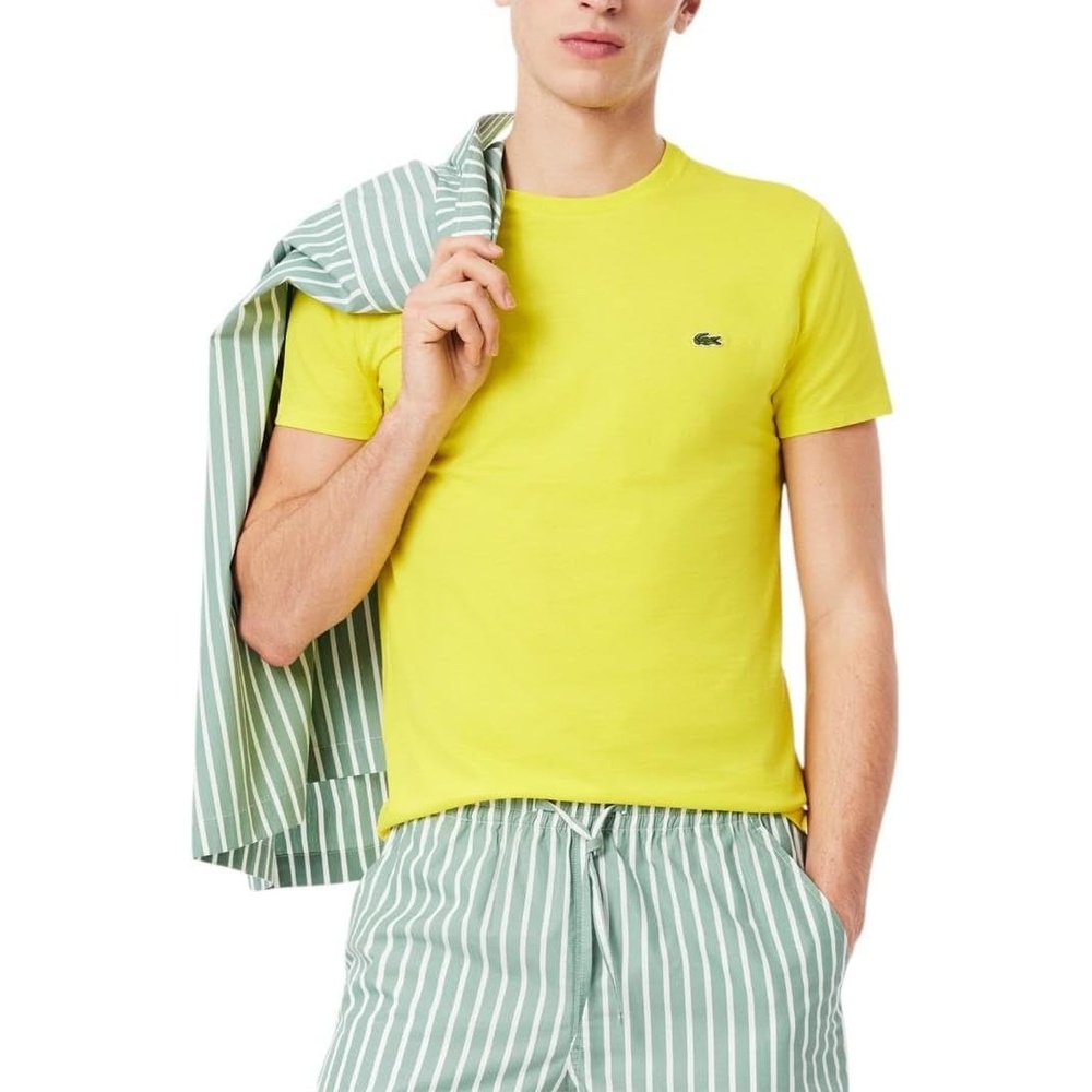 image:imageLacoste Mens Short Sleeve Pima Jersey Crew Neck TeePineapple