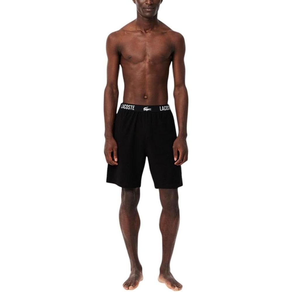 image:imageLacoste Mens Soft Cotton Pyjama ShortsBlack