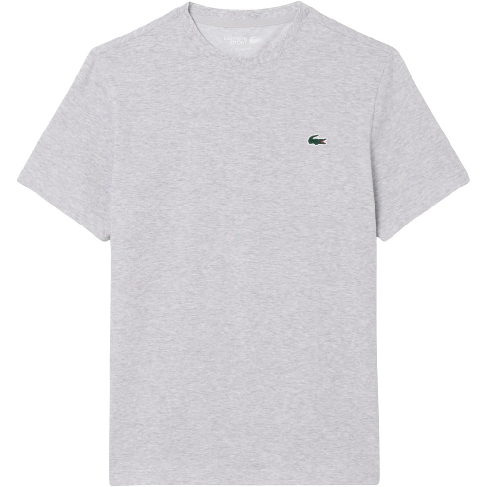 image:imageLacoste Mens Sport Printed UltraDry TShirtSilver Chine