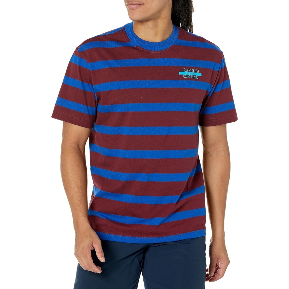image:imageLacoste Mens Striped 3D Print Cotton TShirtZinCobalt