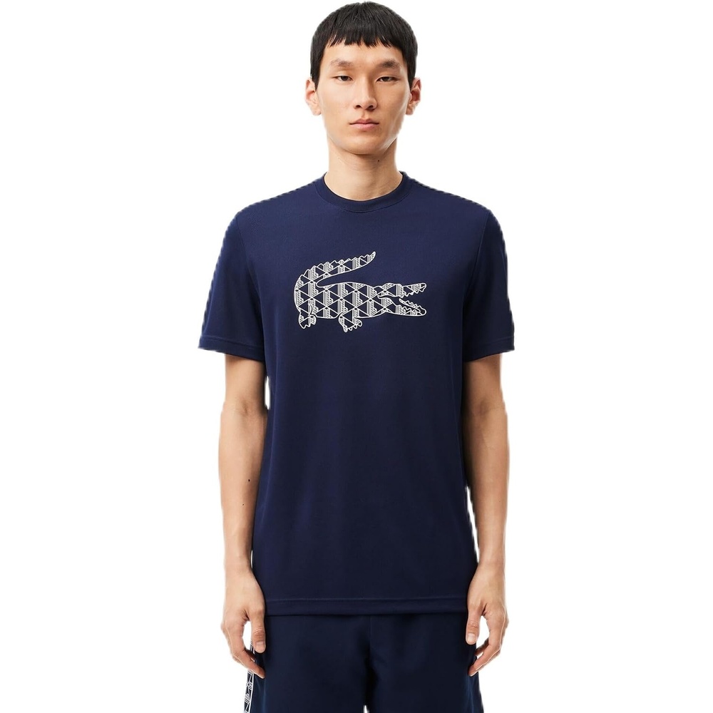 image:imageLacoste Mens Ultra Dry Piqu Tennis TShirtNavy Blue