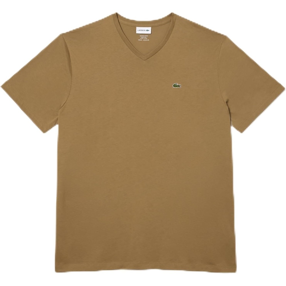 image:imageLacoste Mens VNeck Jersey Pima TShirt Plus SizeCookie