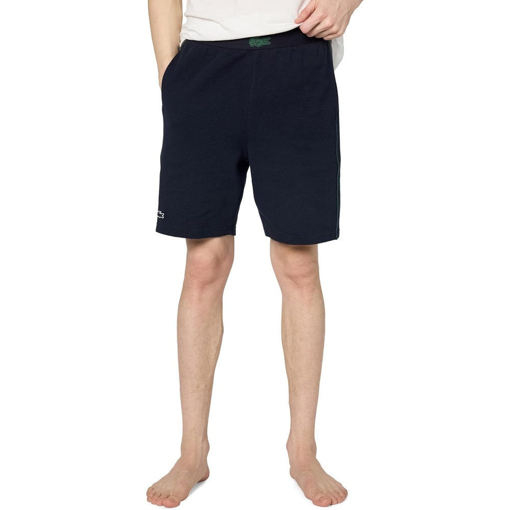 image:imageLacoste Mens Waffle Collection Loungewear ShortsDark Blue Green