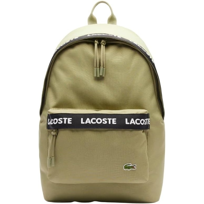 image:imageLacoste Unisex Neocroc Seasonal Backpack Tape Viennois Beige One SizeArmy Green