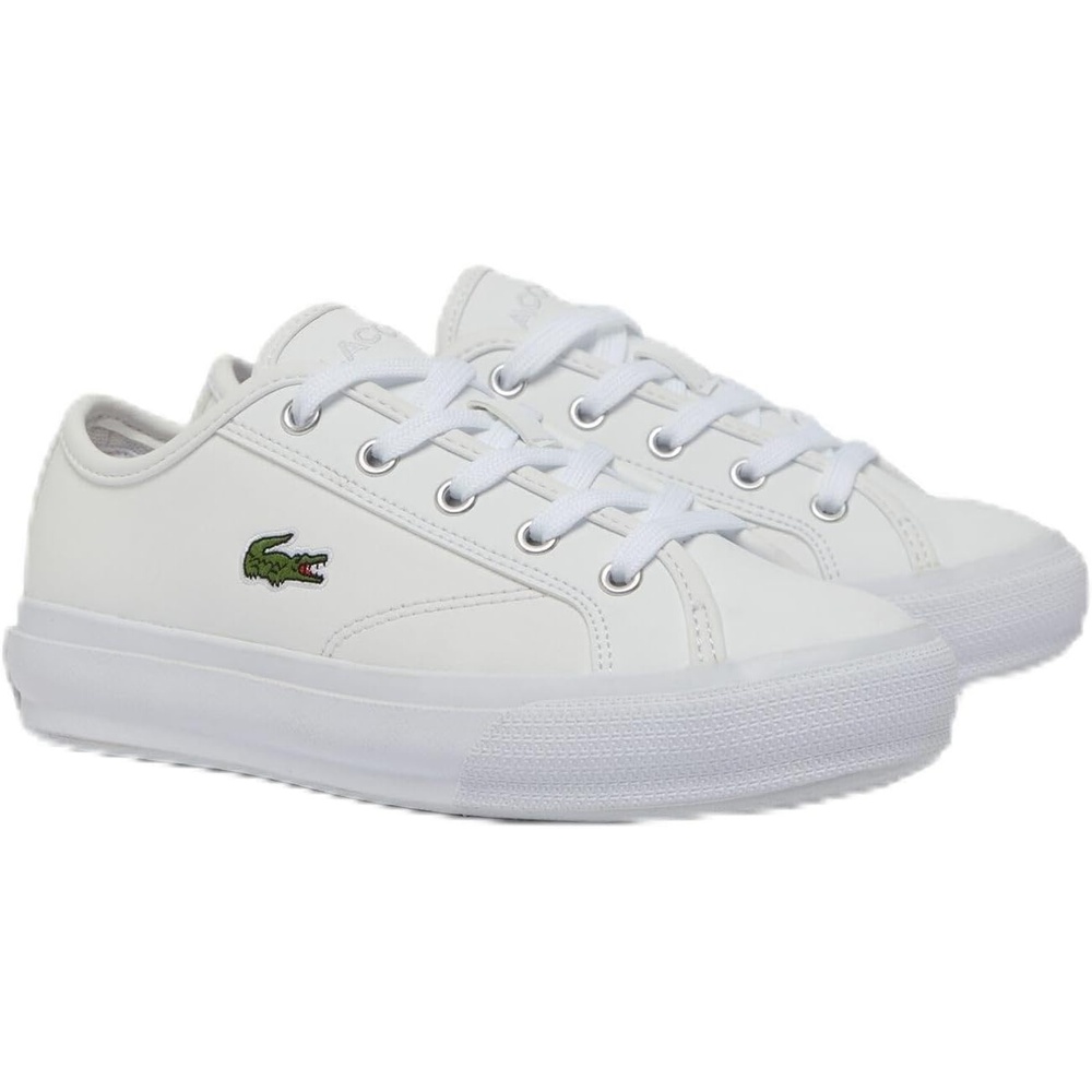 image:imageLacoste UnisexChild Backcourt SneakersWhiteGlossLogMarzipanJava Blue