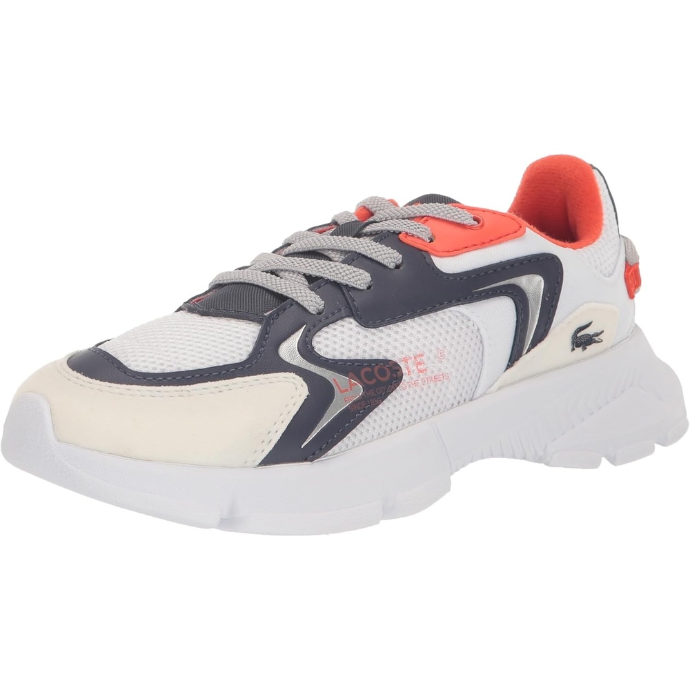 image:imageLacoste UnisexChild L003 Neo SneakersColor Pop WhiteOrange