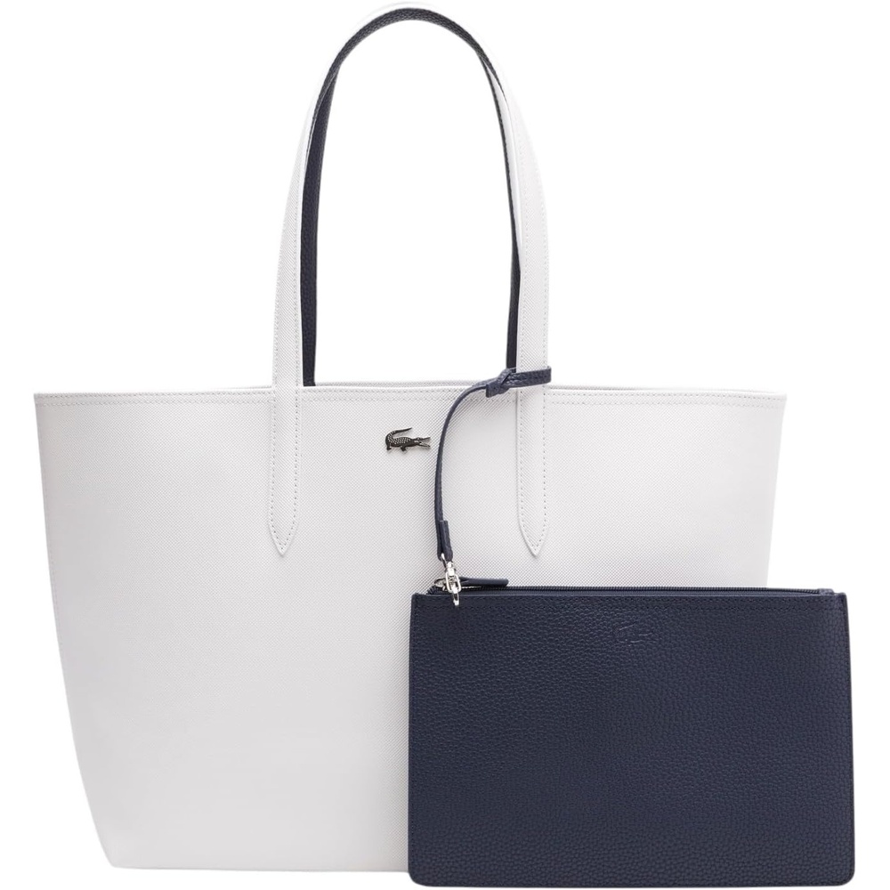 image:imageLacoste Womens Anna Large Reversible Tote BagClean WhiteBlueNuit