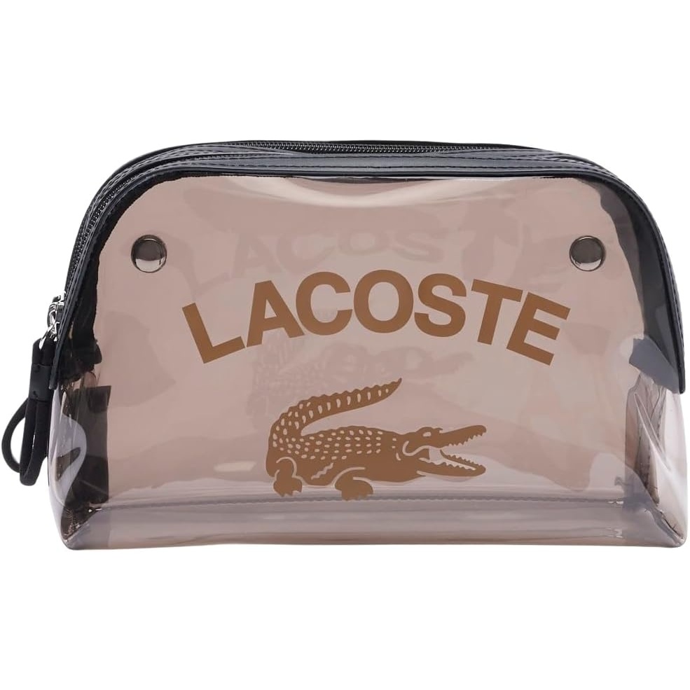 image:imageLacoste Womens Anna Transparent Cosmetic Bag Navy BlueDark Strait One Size