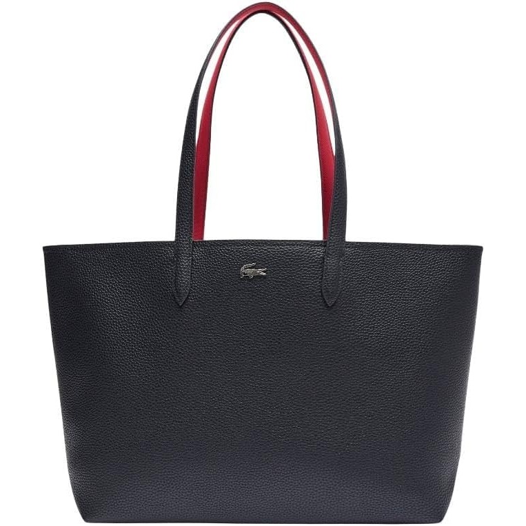 image:imageLacoste Womens Anna Zipped ToteAbimes BlackPetunia Red