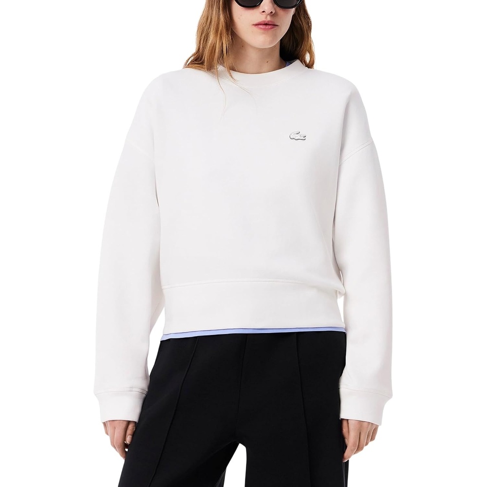image:imageLacoste Womens Back Print Oversized SweatshirtWhite