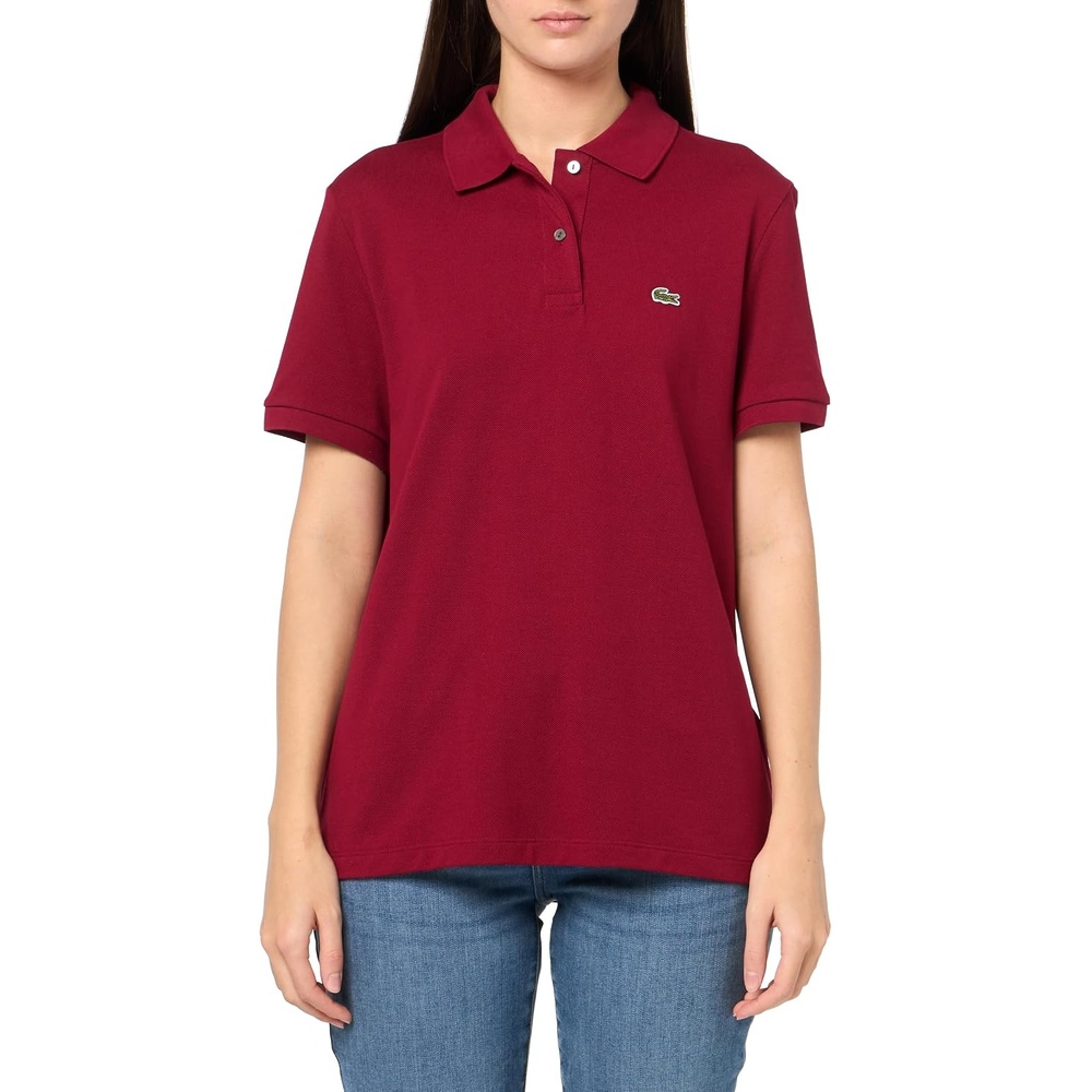 image:imageLacoste Womens Classic Fit Short Sleeve Petit Piqu PoloVarsity Red