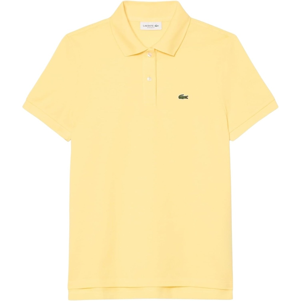 image:imageLacoste Womens Classic Fit Short Sleeve Petit Piqu PoloYellow