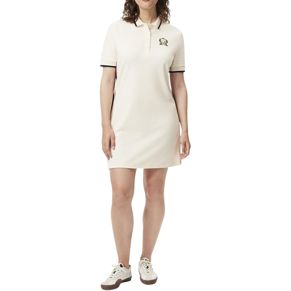image:imageLacoste Womens Made in France Slim Fit Polo DressLapland Beige