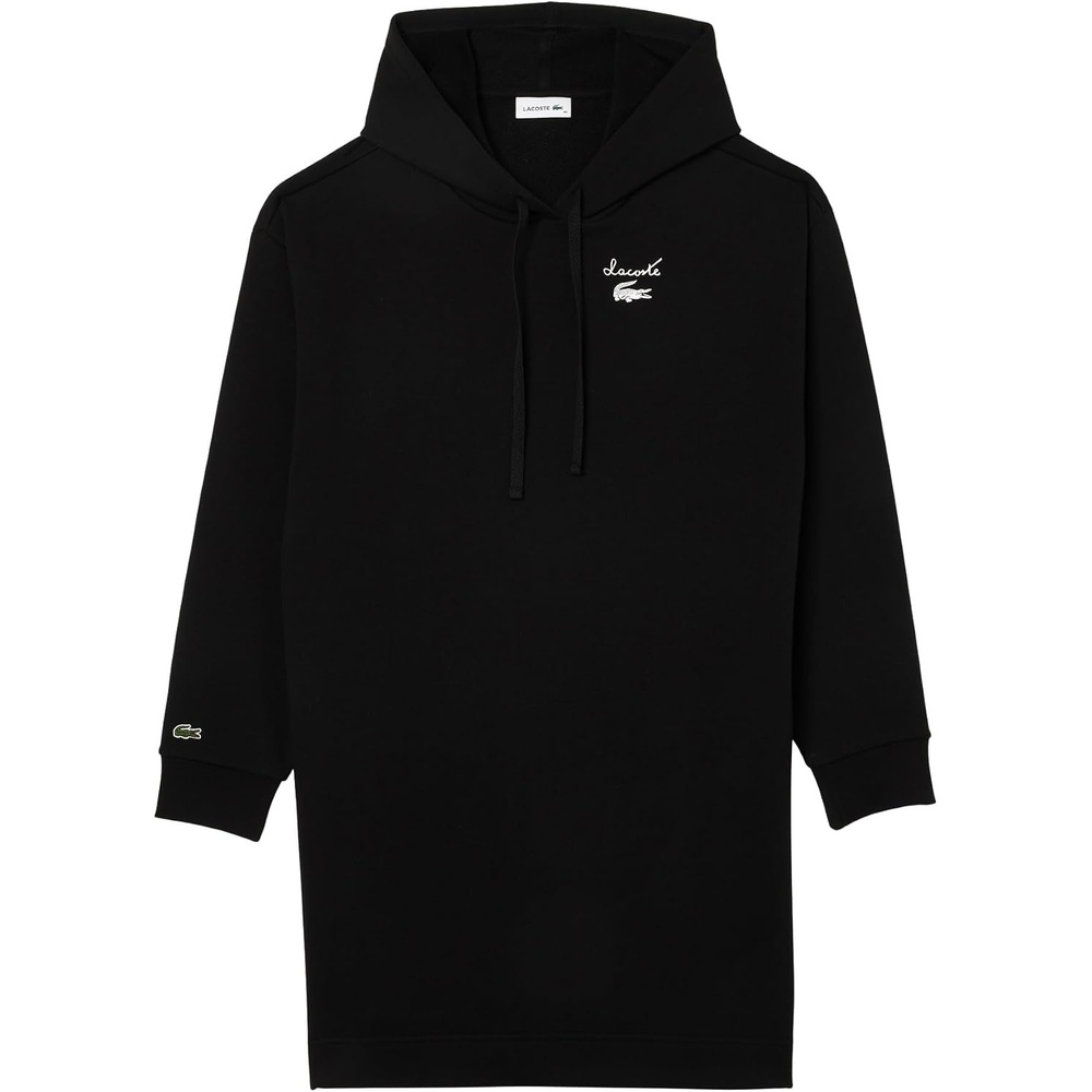 image:imageLacoste Womens Oversized Fleece Sweatshirt DressBlack