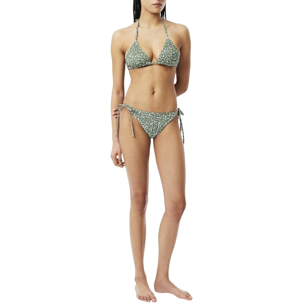 image:imageLacoste Womens Printed Jersey Swim BriefsGreenFlour