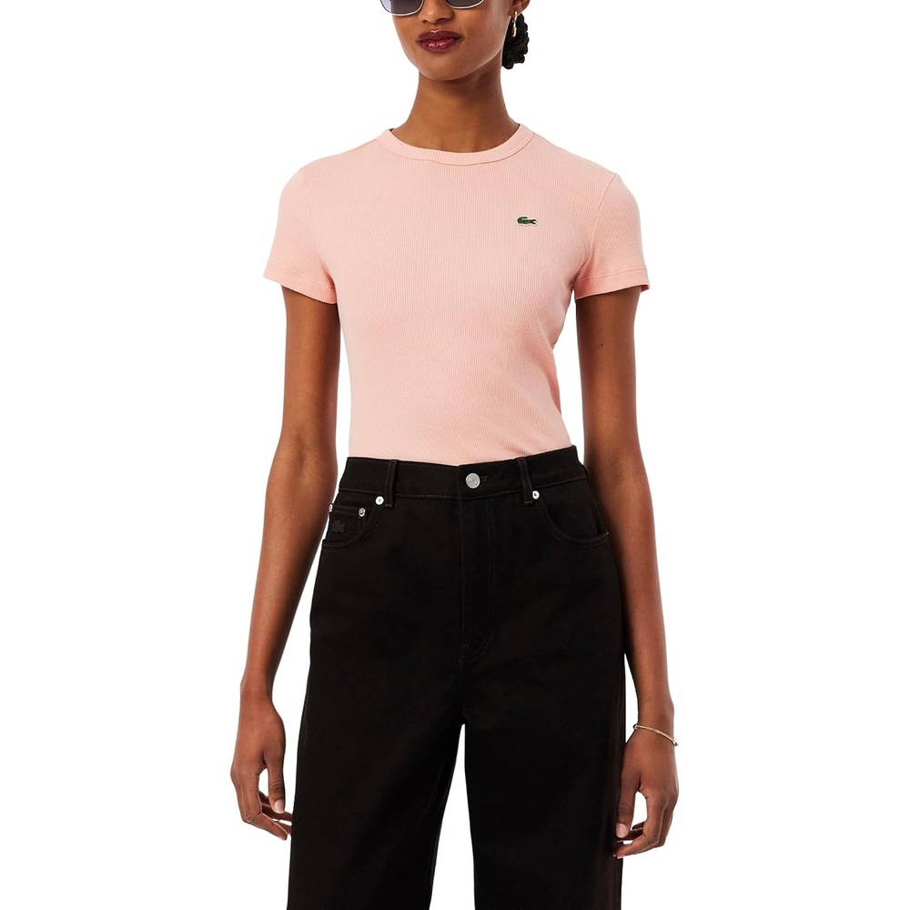 image:imageLacoste Womens Slim Fit Ribbed Cotton TshirtMiami