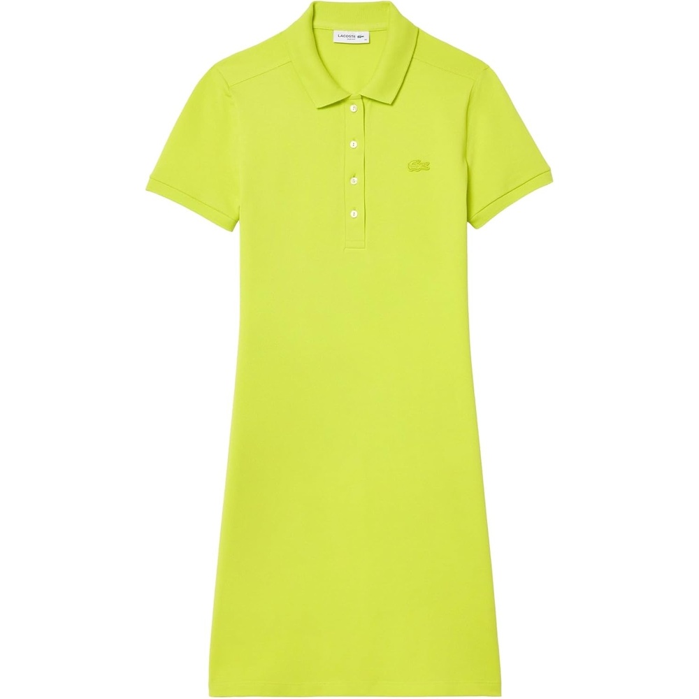 image:imageLacoste Womens Slim Fit Stretch Mini Piqu Polo DressFirefly