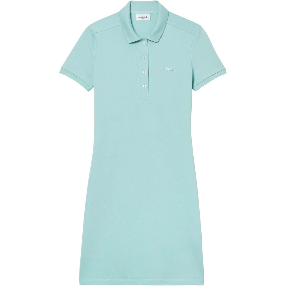 image:imageLacoste Womens Slim Fit Stretch Mini Piqu Polo DressPastille Mint