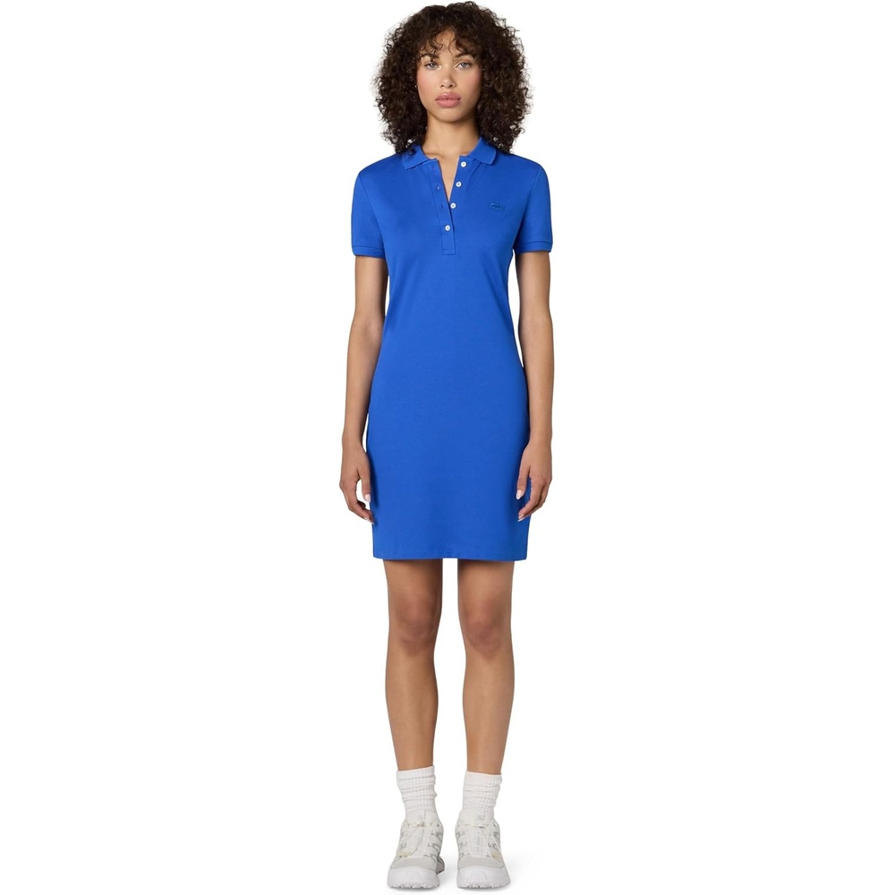 image:imageLacoste Womens Slim Fit Stretch Petit Piqu Polo DressMarina