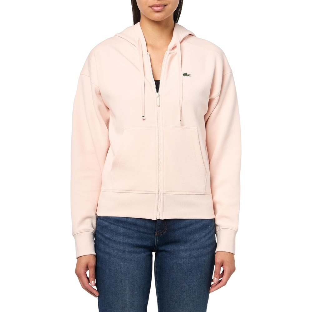 image:imageLacoste Womens Zipup Pique HoodiePeach