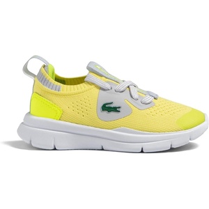 Lacoste Baby Boys’ Infants’ Lacoste Run Spin Knit Textile Trainers(Yellow/Light Grey)
