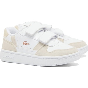 Lacoste Baby Boys’ Infant’s T-Clip Set Sneaker(White/Light Pink)