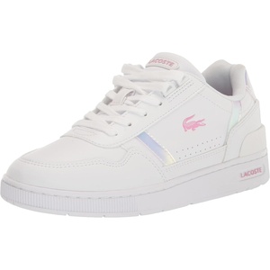 Lacoste Children’s T-Clip Sneakers(White/Gloss/Log/Marzipan/Java Blue 1.0)