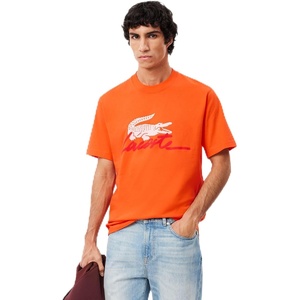 Lacoste Cotton Jersey Signature Print T-Shirt(Buoy Signature)