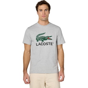 Lacoste Cotton Jersey Signature Print T-Shirt(Silver Chine)