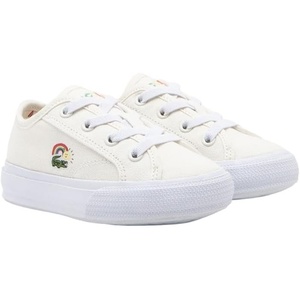 Lacoste Infant’s Backcourt Sneakers(Rainbow Detailing Off White/White)