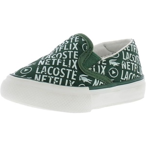 Lacoste Jump Serve Slip On PS Boys Shoes(Dark Green & Off White)