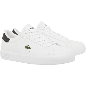 Lacoste Juniors’ Powercourt Sneakers(White & Black)