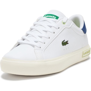 Lacoste Junior’s Powercourt Sneakers(White & Blue)