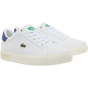 Lacoste Junior’s Powercourt Sneakers(White/Blue)