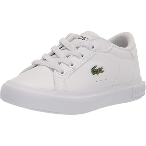 Lacoste Juniors’ Powercourt Sneakers(White/Gloss/Log/Marzipan/Java Blue)