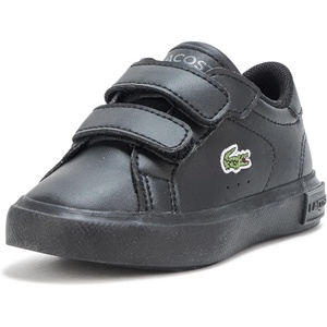 Lacoste Kids Powercourt Sneakers (Toddler/Little Kid)(Black/Black)