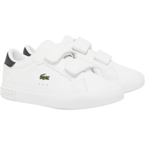 Lacoste Kids Powercourt Sneakers (Toddler/Little Kid)(White/Black)