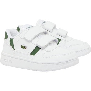 Lacoste Kids T-Clip Set Sneakers (Little Kid/Big Kid)(White/Dark Green)