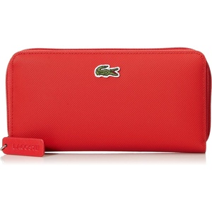 Lacoste Large Full Zip Wallet(Navy Blue/Iberis Red)
