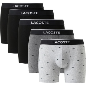 Lacoste Men’s 3 Pack Boxer Briefs(Black/Pitch Chine/Silver)
