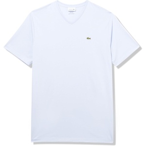Lacoste Men’s Big & Tall Regular Fit Ribbed V-Neck T-Shirt(Phoenix Blue)