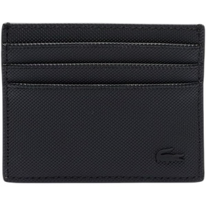Lacoste Men’s Classic Coated Canvas Card Holder, Black, One Size