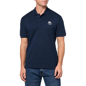 Lacoste Men’s Classic Fit Signature Print L.12.12 Polo Shirt(Navy Blue)