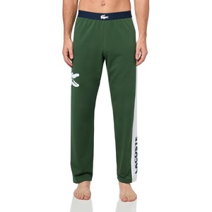 Lacoste Men’s Cotton Stretch Big Croc Print Pajama Pants (Amazon Exclusives)(Thyme/Navy Blue/White)