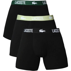 Lacoste Men’s Cotton Stretch Essentials Boxer Briefs, 5-pack(Black/Green/Birch)