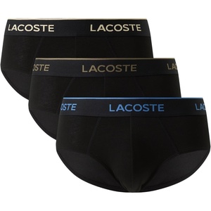 Lacoste Men’s Cotton Stretch Essentials Briefs, 3-pack (Amazon Exclusives)(Black/Vaporous/Olive/Sesame)