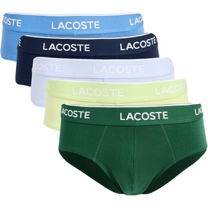 Lacoste Men’s Cotton Stretch Essentials Briefs, 3-pack (Amazon Exclusives)(Navy Blue/Turquin Blue/Phoenix Blue)
